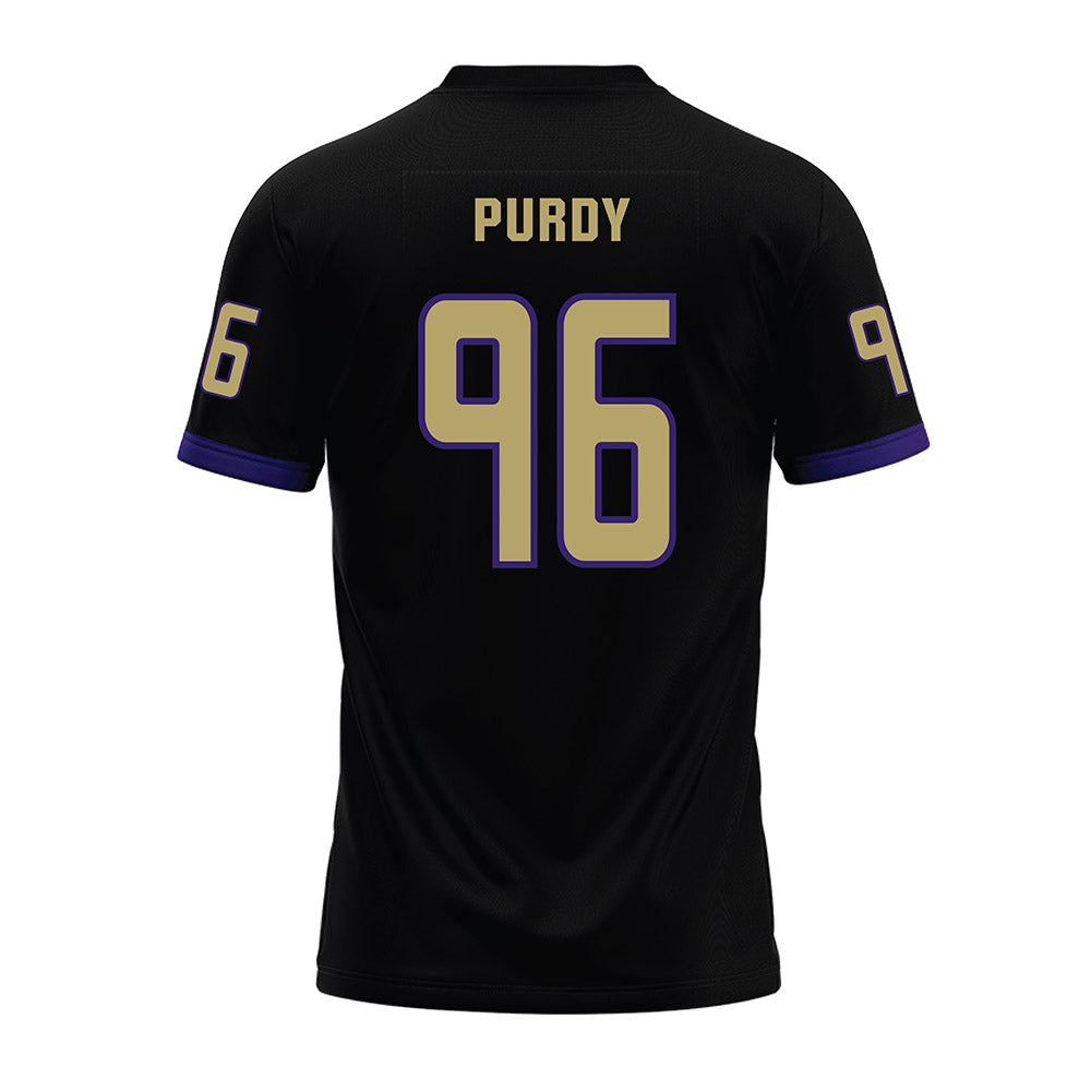 JMU - NCAA Football : Cole Purdy - Black Premium Football Jersey-1