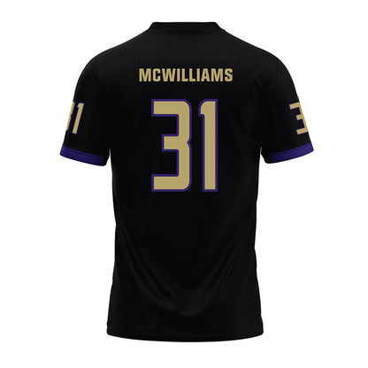 JMU - NCAA Football : Roddrey McWilliams - Black Premium Football Jersey-1