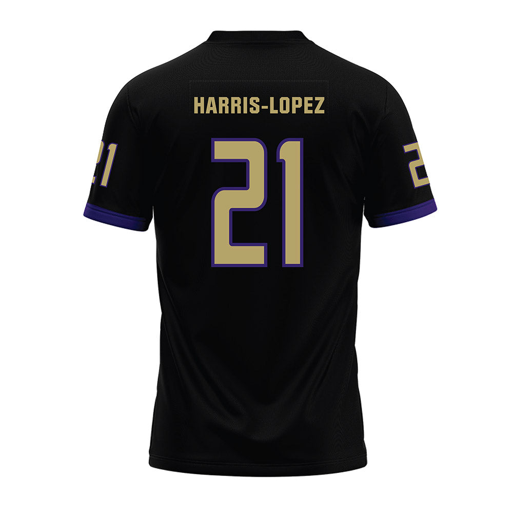 JMU - NCAA Football : Curtis Harris-Lopez - Black Premium Football Jersey-1