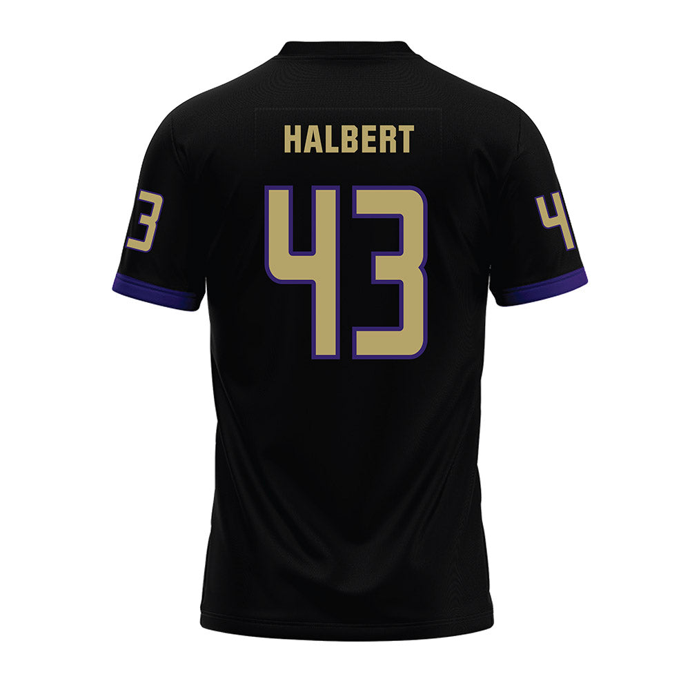 JMU - NCAA Football : Miles Halbert - Black Premium Football Jersey-1