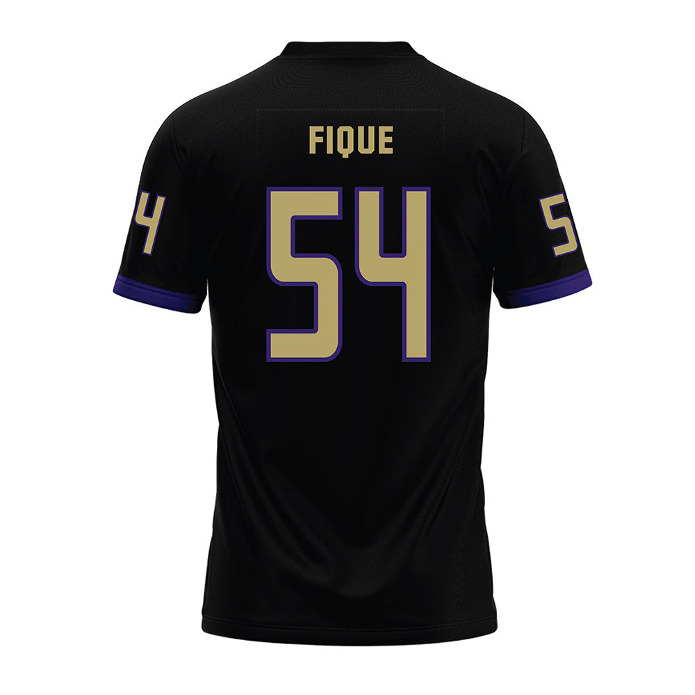 JMU - NCAA Football : Brandon Fique - Black Premium Football Jersey-1