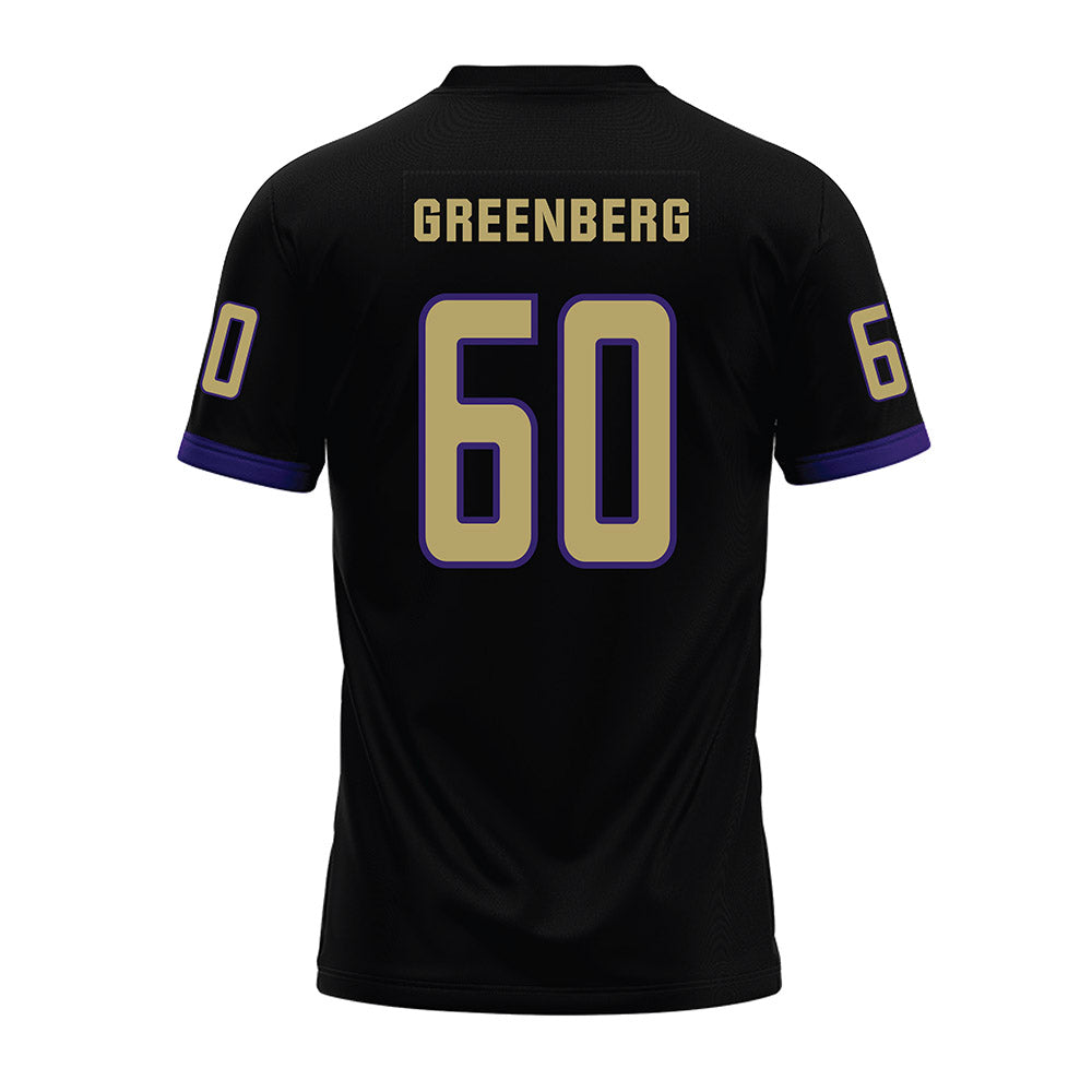 JMU - NCAA Football : Zach Greenberg - Black Premium Football Jersey-1