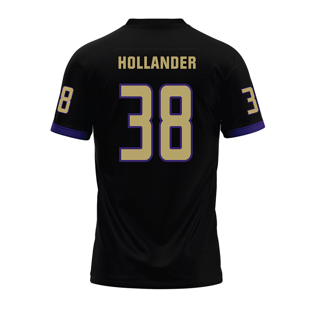 JMU - NCAA Football : Stephen Hollander - Black Premium Football Jersey