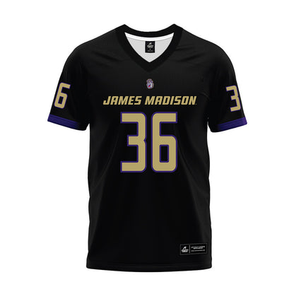 JMU - NCAA Football : Milton Ferguson - Black Premium Football Jersey-0