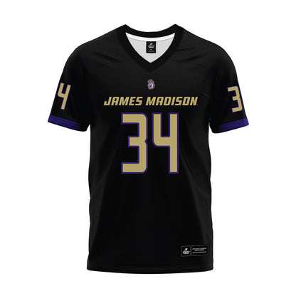 JMU - NCAA Football : Jamal Olford - Black Premium Football Jersey-0
