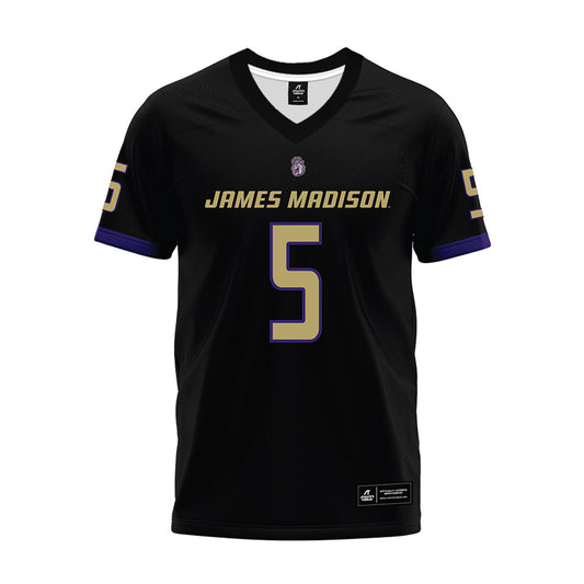JMU - NCAA Football : Trent Hendrick - Black Premium Football Jersey-0