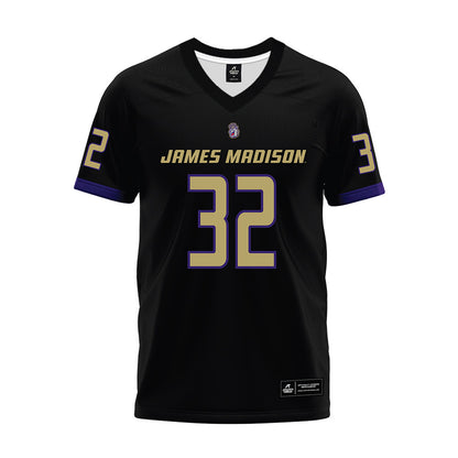 JMU - NCAA Football : DJ Barksdale - Black Premium Football Jersey