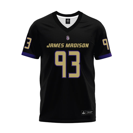 JMU - NCAA Football : Mychal McMullin - Black Premium Football Jersey-0