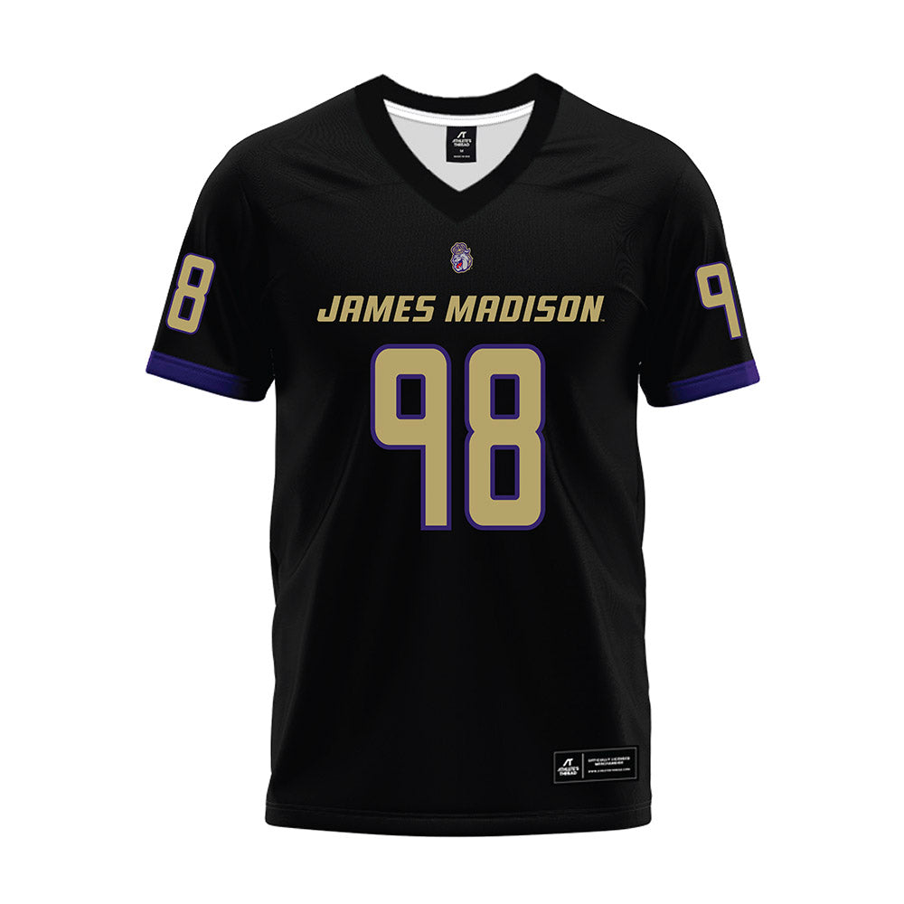 JMU - NCAA Football : Turner Schmidt - Black Premium Football Jersey-0