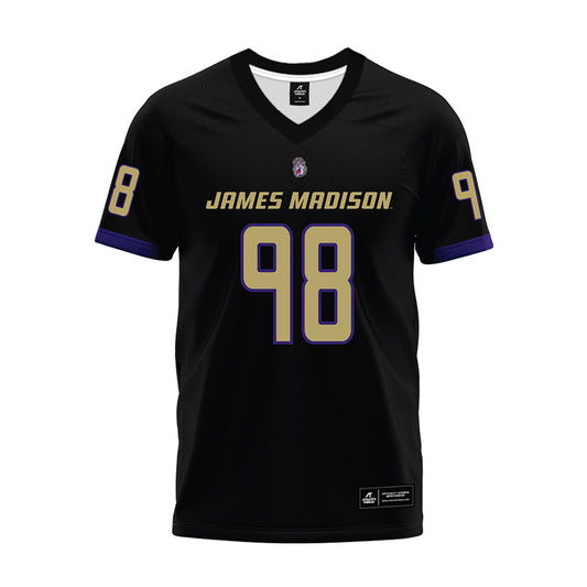JMU - NCAA Football : Turner Schmidt - Black Premium Football Jersey-0