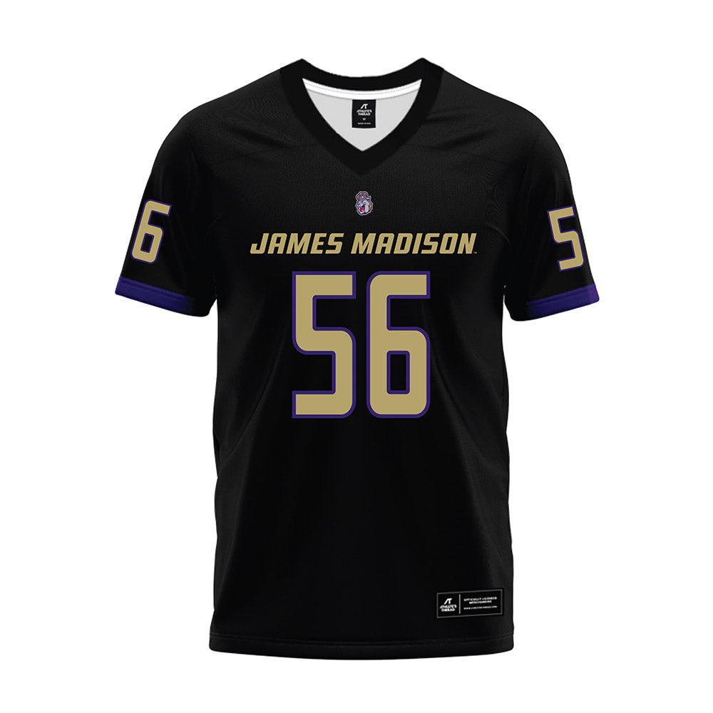 JMU - NCAA Football : Drew Spinogatti - Black Premium Football Jersey-0