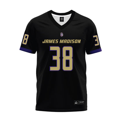 JMU - NCAA Football : Stephen Hollander - Black Premium Football Jersey