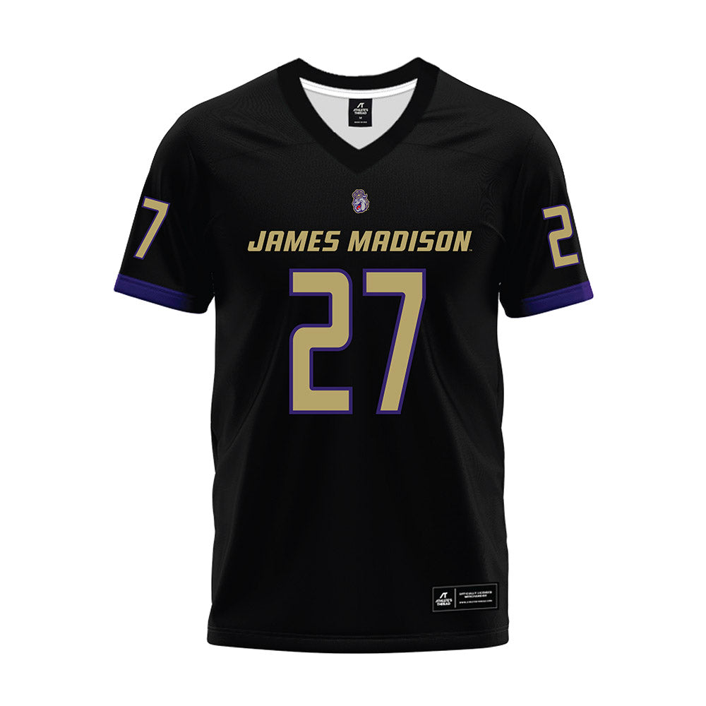 JMU - NCAA Football : Jacob Dobbs - Black Premium Football Jersey