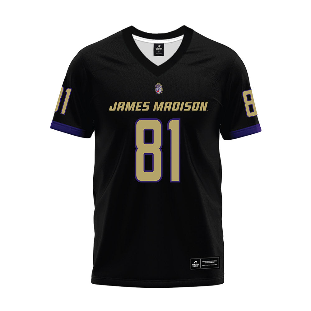 JMU - NCAA Football : Sue Yost - Black Premium Football Jersey-0