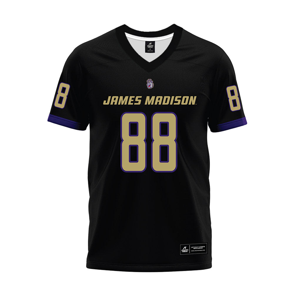 JMU - NCAA Football : Kells Bush - Black Premium Football Jersey-0