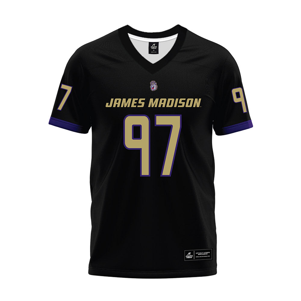 JMU - NCAA Football : Aiden Gobaira - Black Premium Football Jersey-0