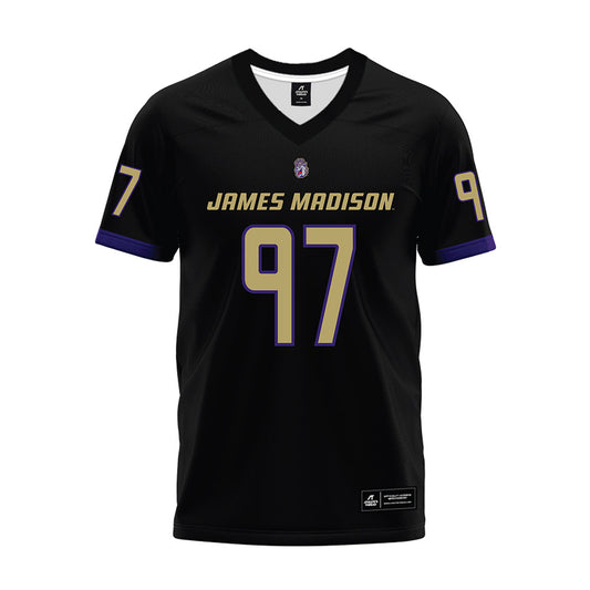 JMU - NCAA Football : Aiden Gobaira - Black Premium Football Jersey-0