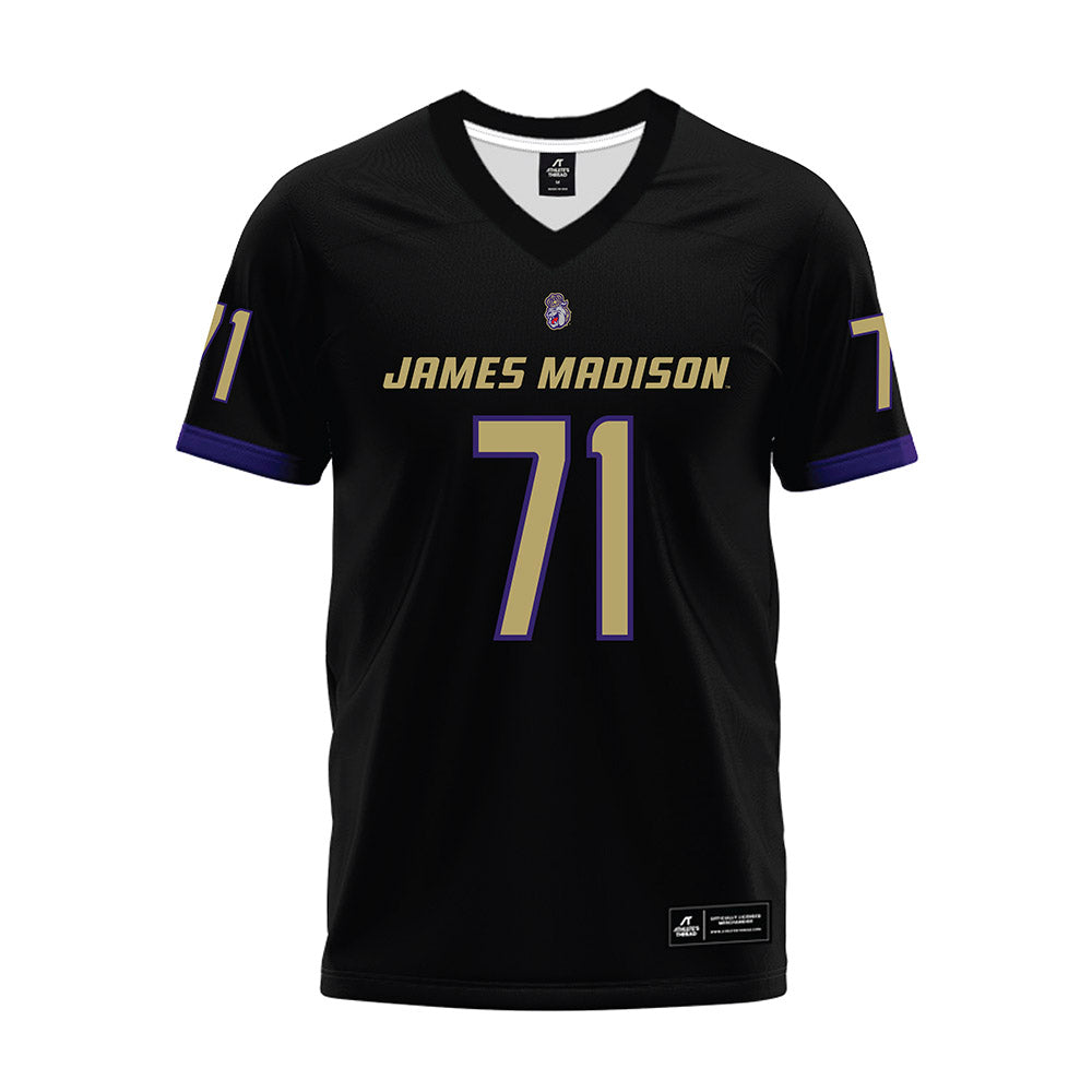 JMU - NCAA Football : Deacon Rawls - Black Premium Football Jersey-0