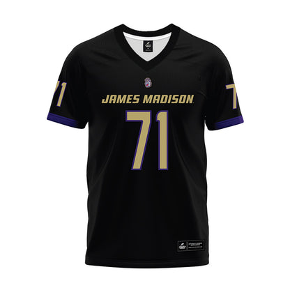 JMU - NCAA Football : Deacon Rawls - Black Premium Football Jersey-0