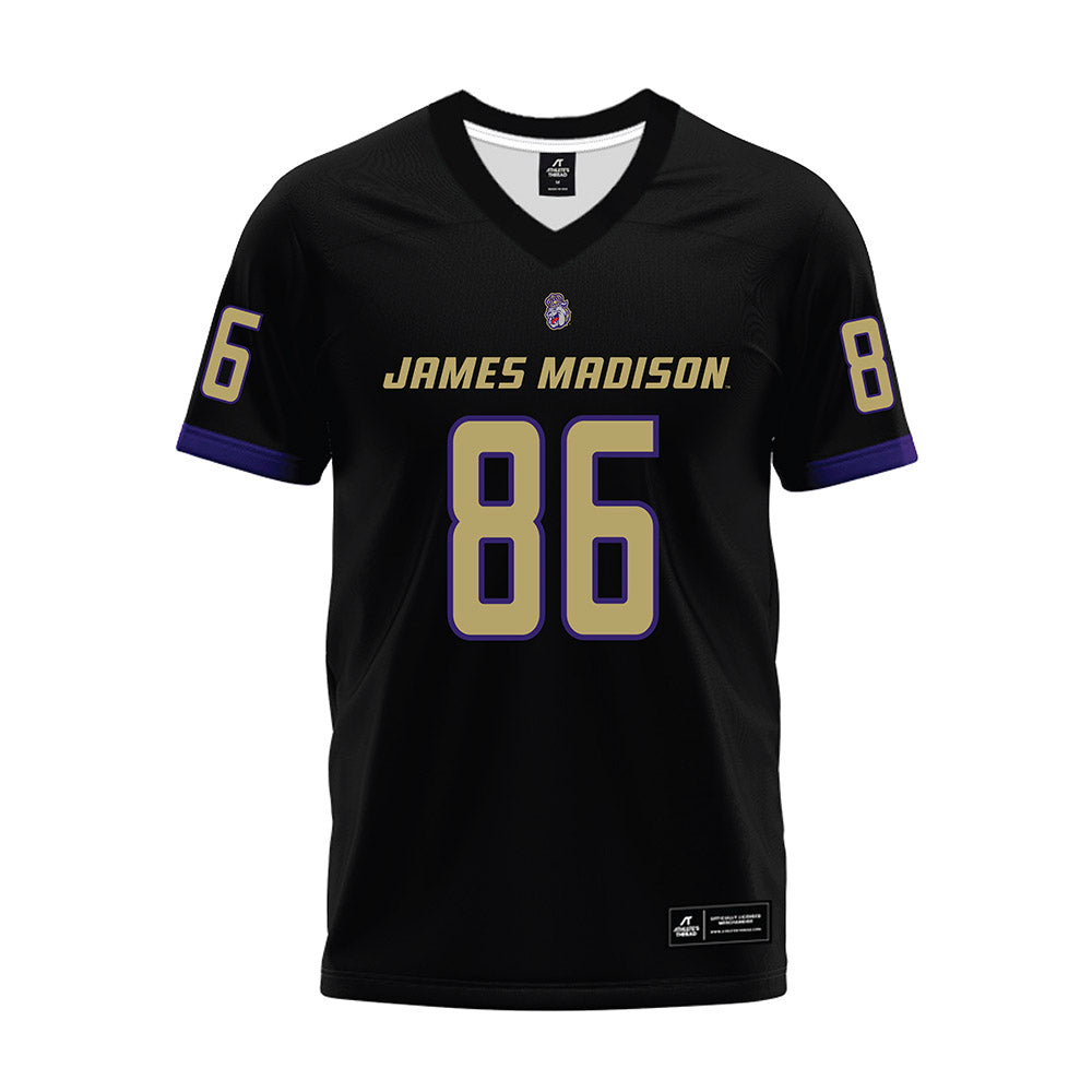 JMU - NCAA Football : Ethan Gurela - Black Premium Football Jersey-0