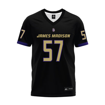 JMU - NCAA Football : Jacob Bailey - Black Premium Football Jersey-0