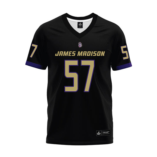 JMU - NCAA Football : Jacob Bailey - Black Premium Football Jersey-0