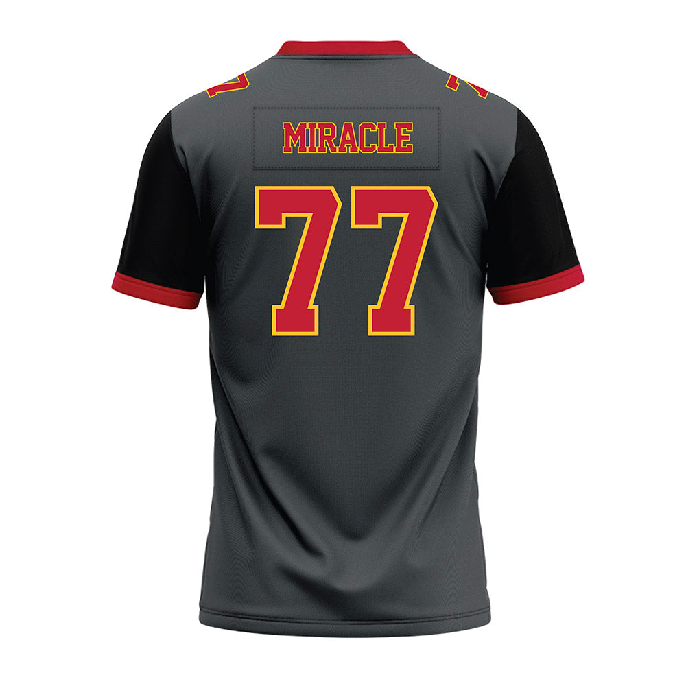 Ferris State - NCAA Football : Travis Miracle - Graphite Premium Football Jersey-1