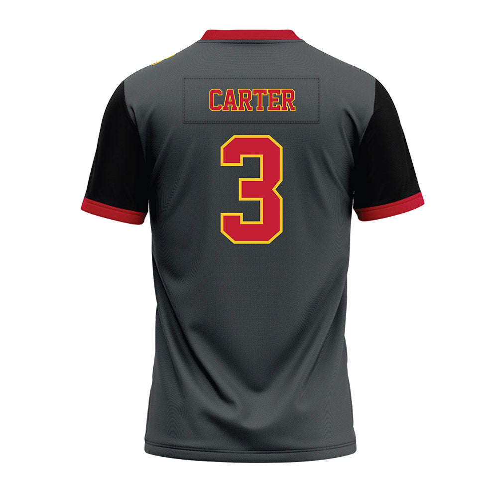 Ferris State - NCAA Football : Chase Carter - Graphite Premium Football Jersey-1