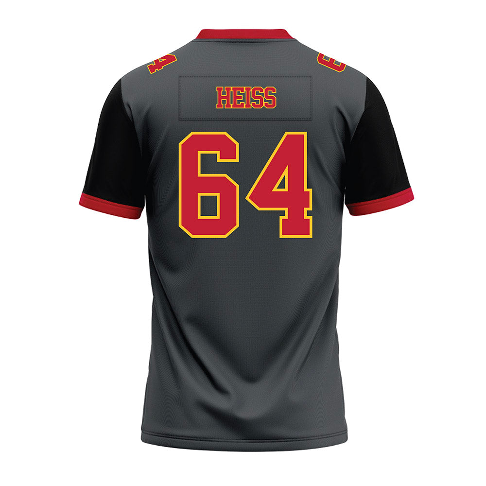 Ferris State - NCAA Football : Cameron Heiss - Graphite Premium Football Jersey-1