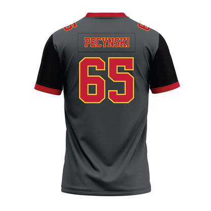 Ferris State - NCAA Football : Cory Pecynski - Graphite Premium Football Jersey-1
