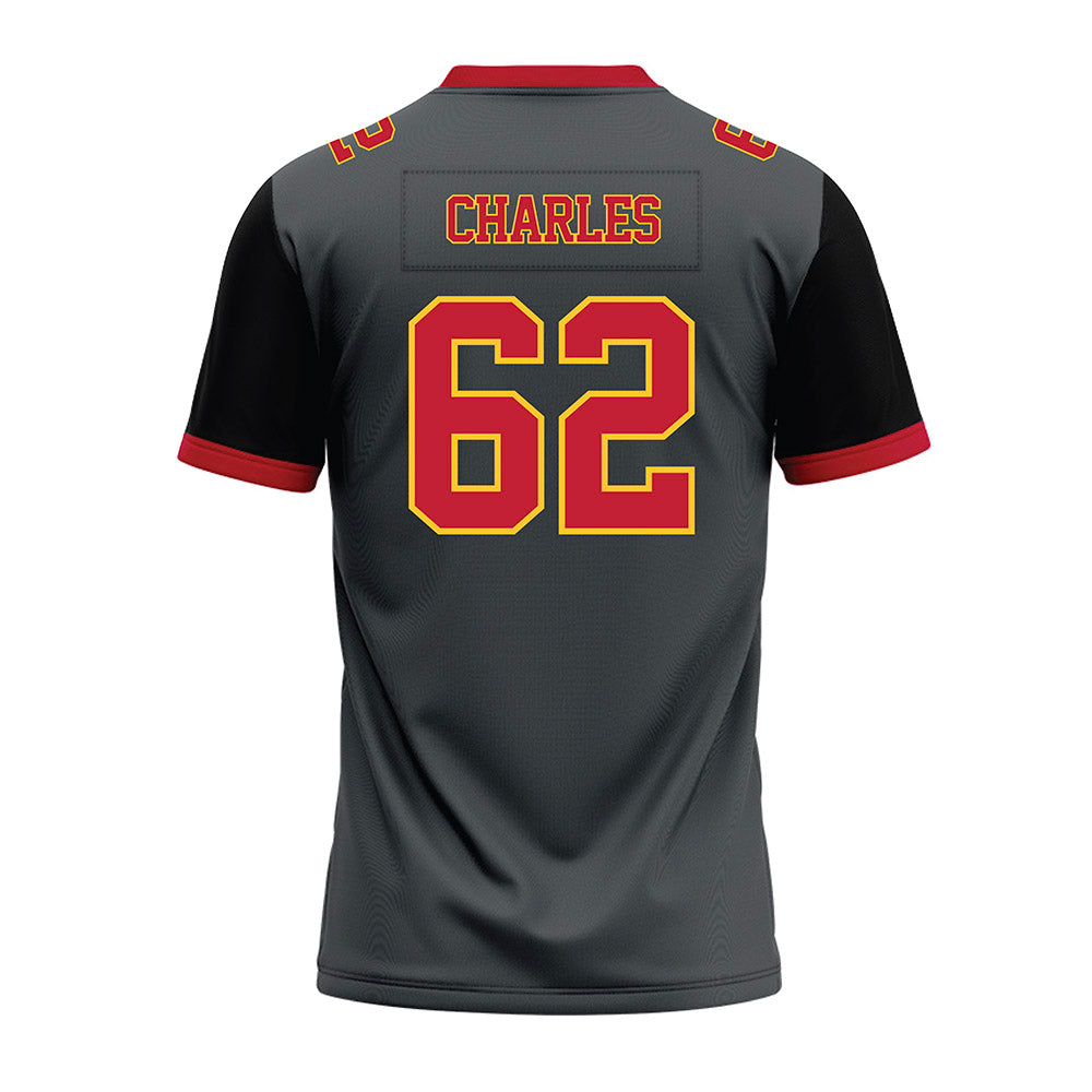 Ferris State - NCAA Football : Martaz Charles - Graphite Premium Football Jersey-1