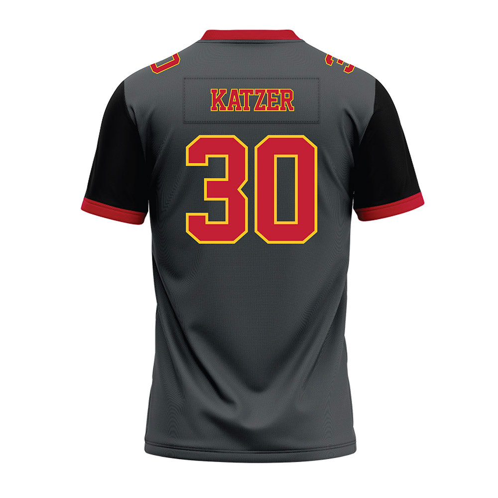 Ferris State - NCAA Football : Kannon Katzer - Graphite Premium Football Jersey-1