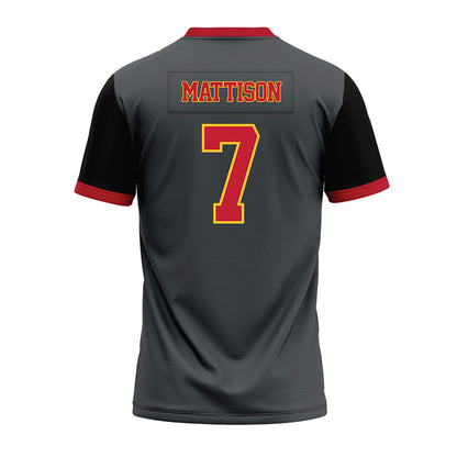 Ferris State - NCAA Football : Gyasi Mattison - Graphite Premium Football Jersey