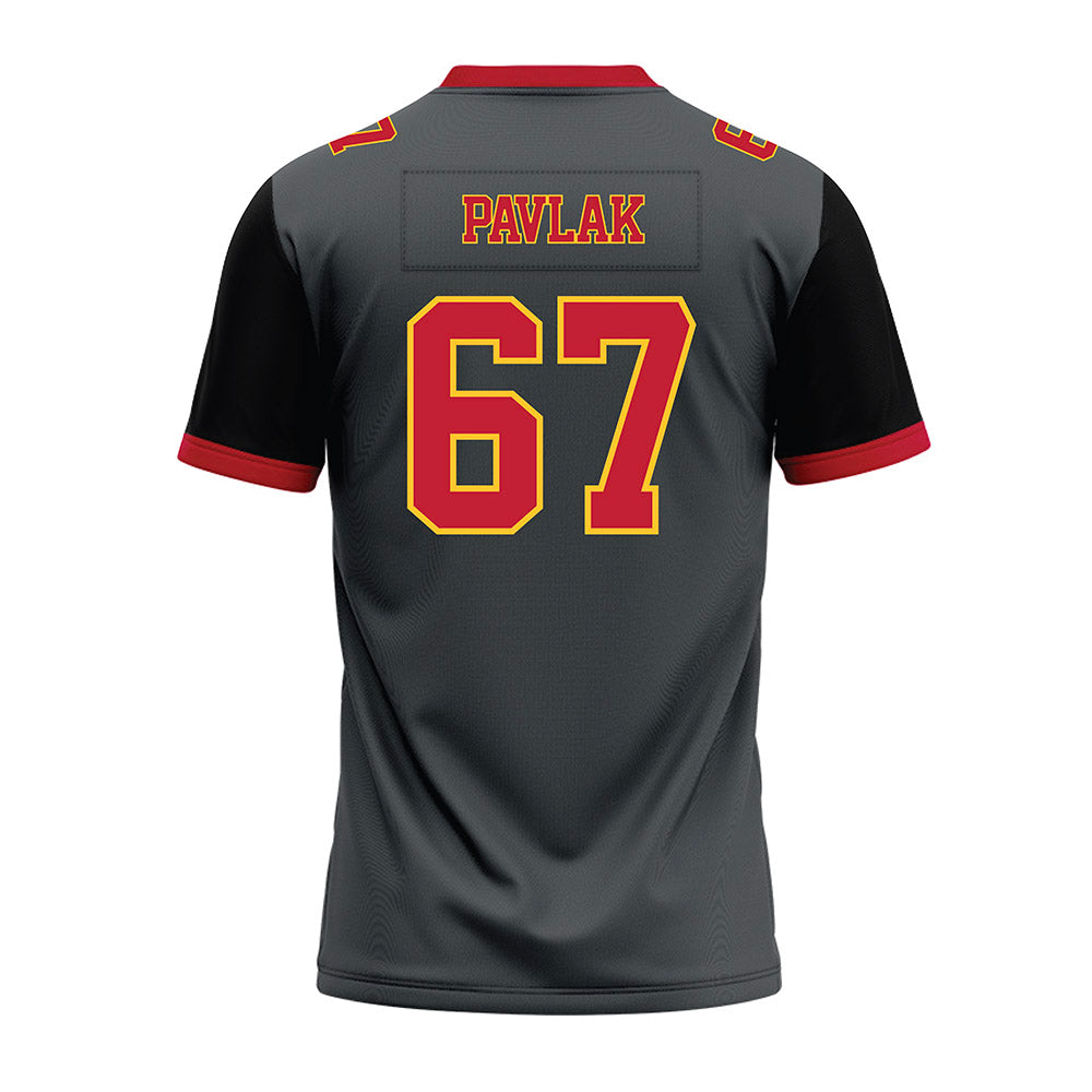 Ferris State - NCAA Football : Avery Pavlak - Graphite Premium Football Jersey-1