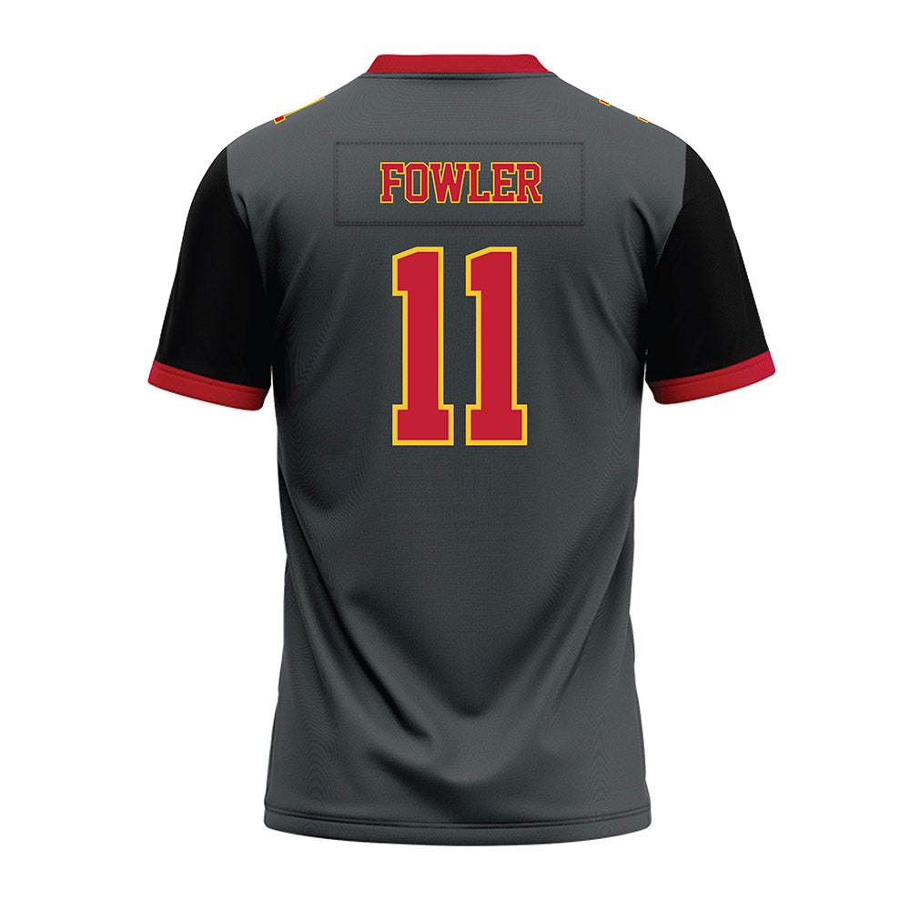 Ferris State - NCAA Football : Tyrone Fowler - Graphite Premium Football Jersey-1