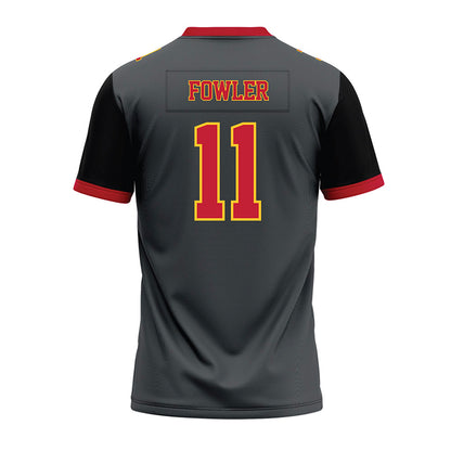 Ferris State - NCAA Football : Tyrone Fowler - Graphite Premium Football Jersey-1
