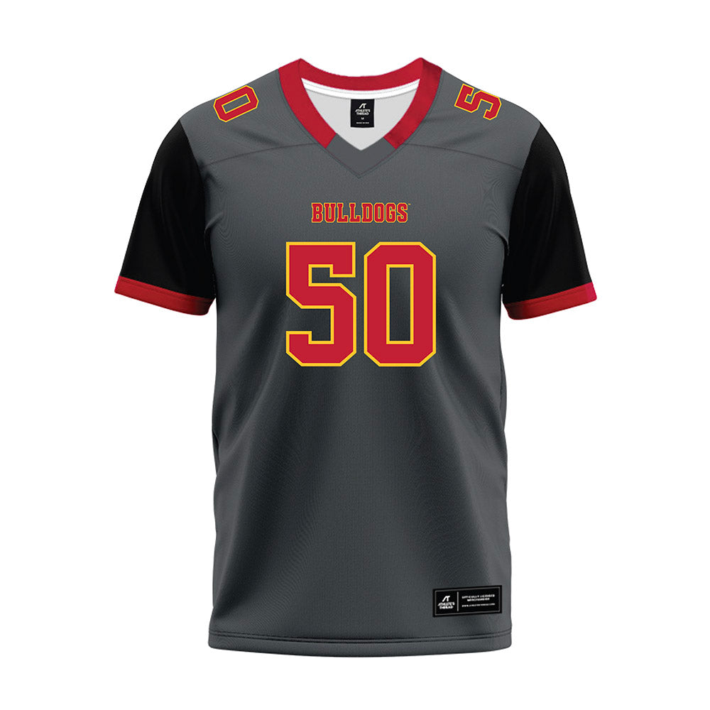 Ferris State - NCAA Football : Chimdindu Obi - Graphite Premium Football Jersey-0