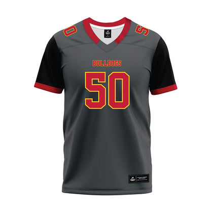 Ferris State - NCAA Football : Chimdindu Obi - Graphite Premium Football Jersey-0