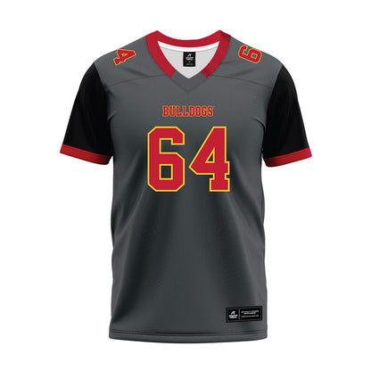 Ferris State - NCAA Football : Cam Heiss - Graphite Premium Football Jersey-0