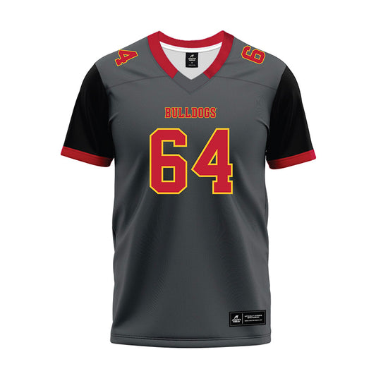 Ferris State - NCAA Football : Cam Heiss - Graphite Premium Football Jersey-0