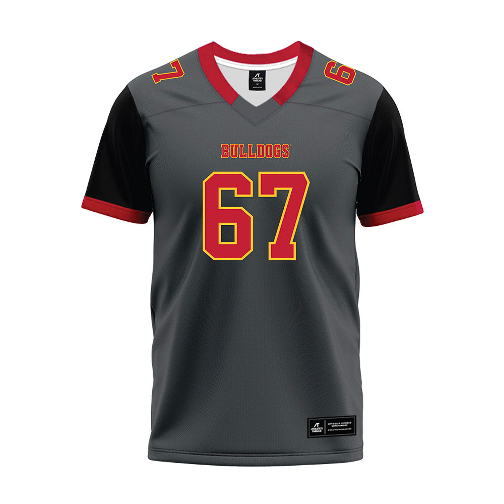 Ferris State - NCAA Football : Matthew Misch - Graphite Premium Football Jersey-0