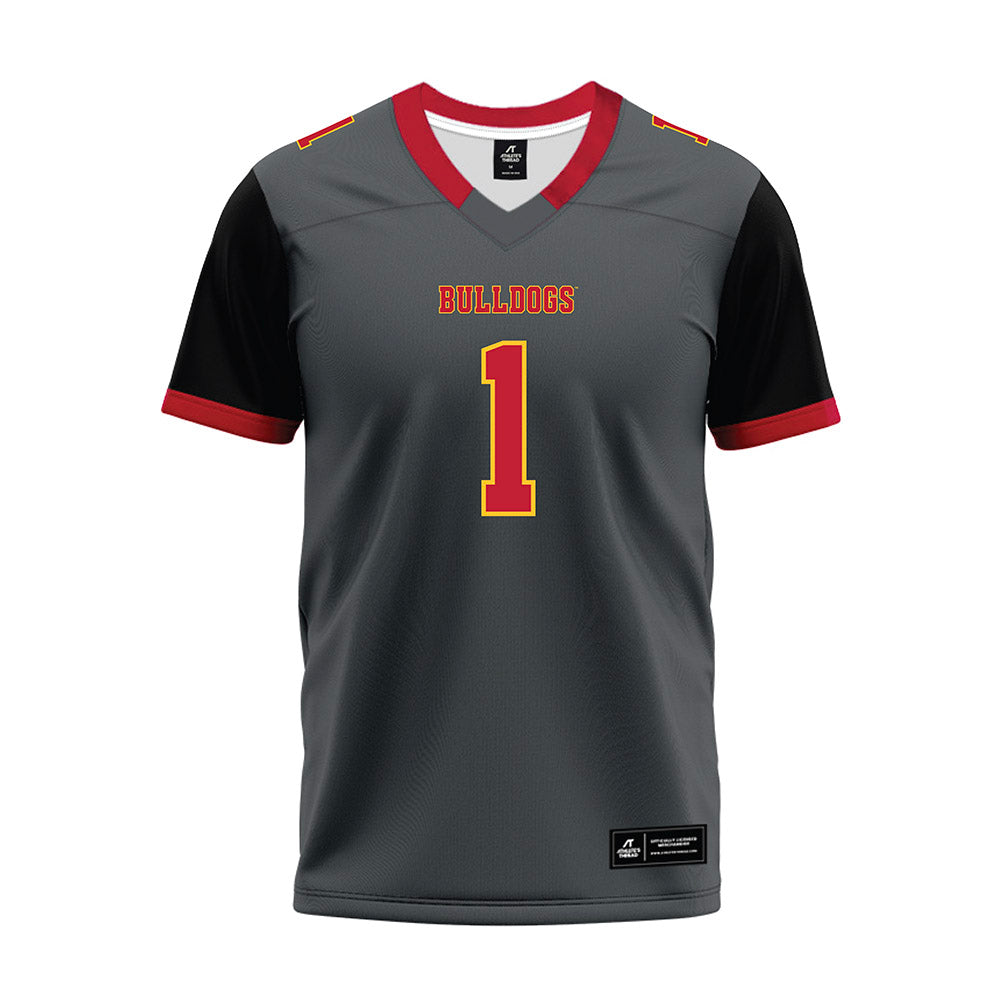Ferris State - NCAA Football : Deion Small - Graphite Premium Football Jersey-0
