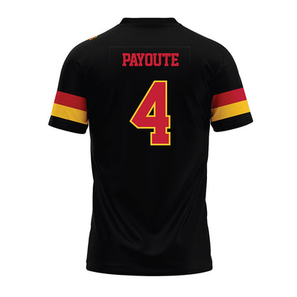 Ferris State - NCAA Football : Justin payoute - Black Premium Football Jersey