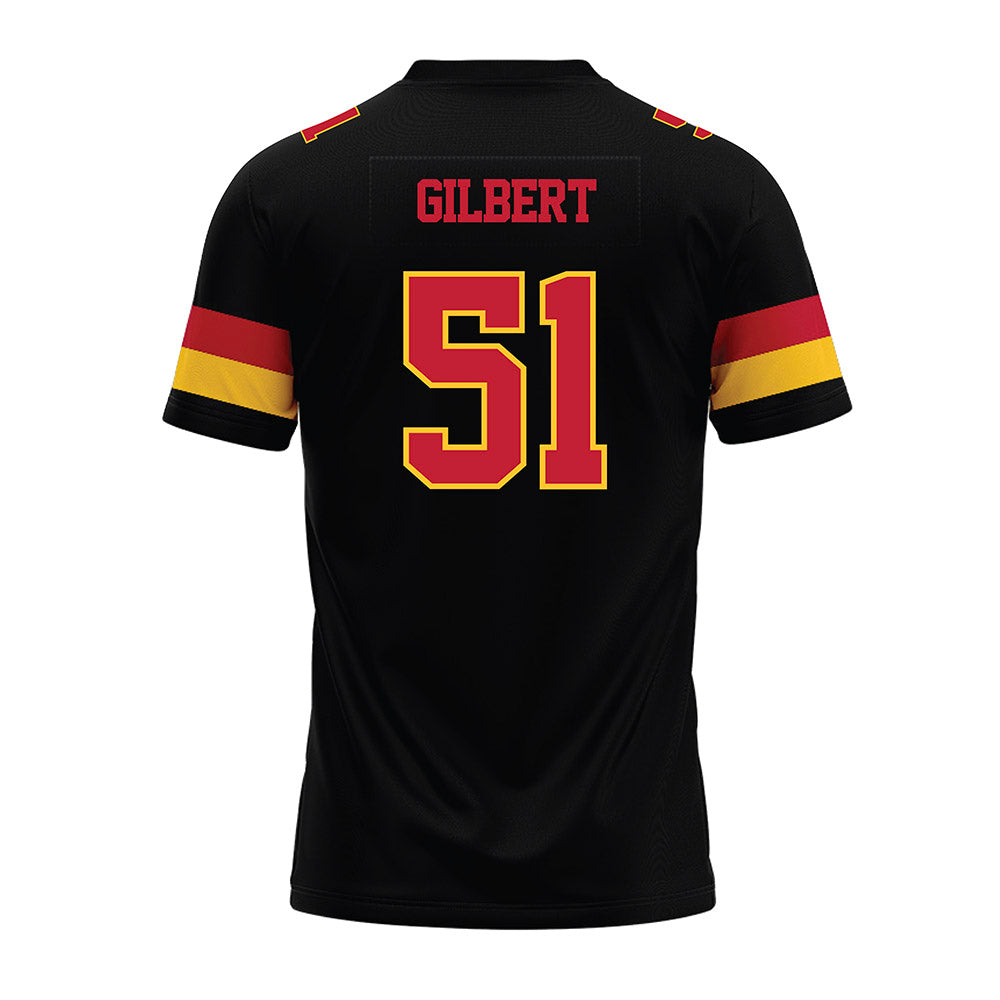 Ferris State - NCAA Football : D'Jaun Gilbert - Black Premium Football Jersey-1