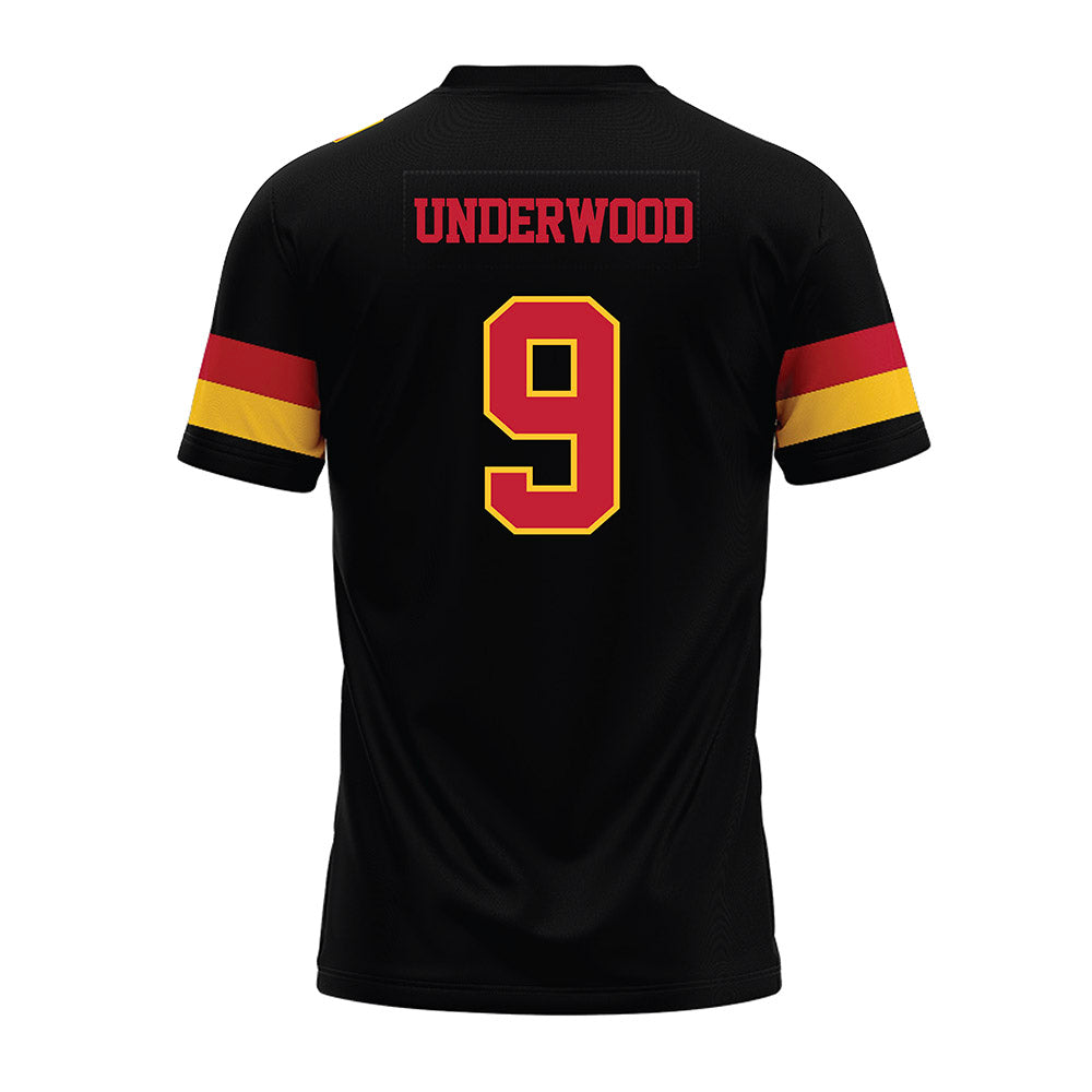 Ferris State - NCAA Football : Cam Underwood - Black Premium Football Jersey-1