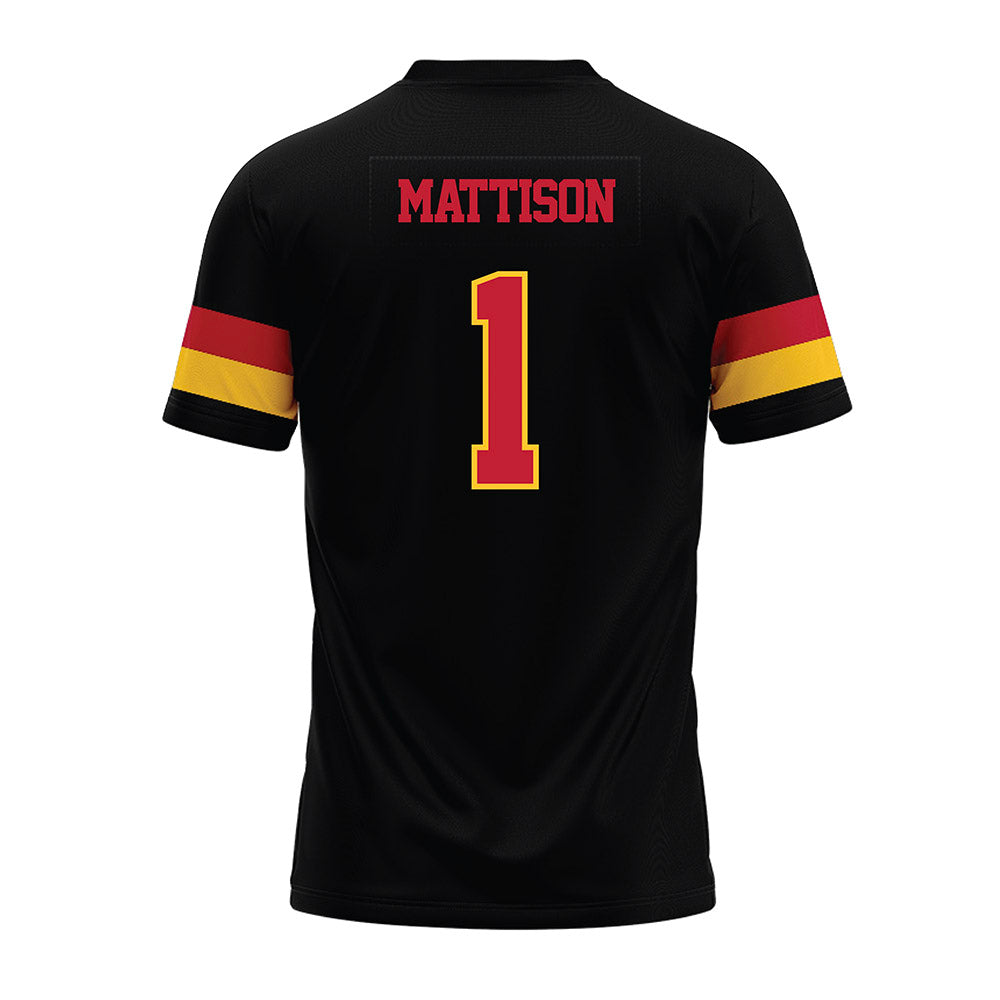 Ferris State - NCAA Football : Gyasi Mattison - Black Premium Football Jersey-1