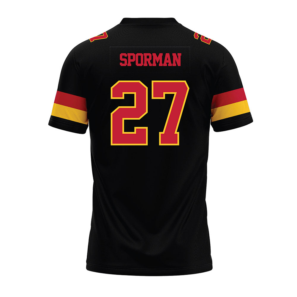 Ferris State - NCAA Football : Ben Sporman - Black Premium Football Jersey