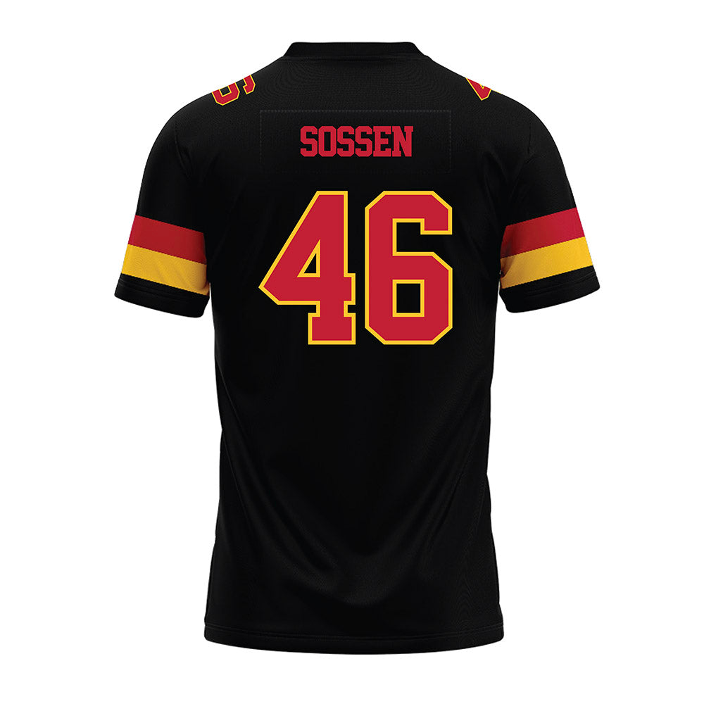 Ferris State - NCAA Football : Ethan Sossen - Black Premium Football Jersey