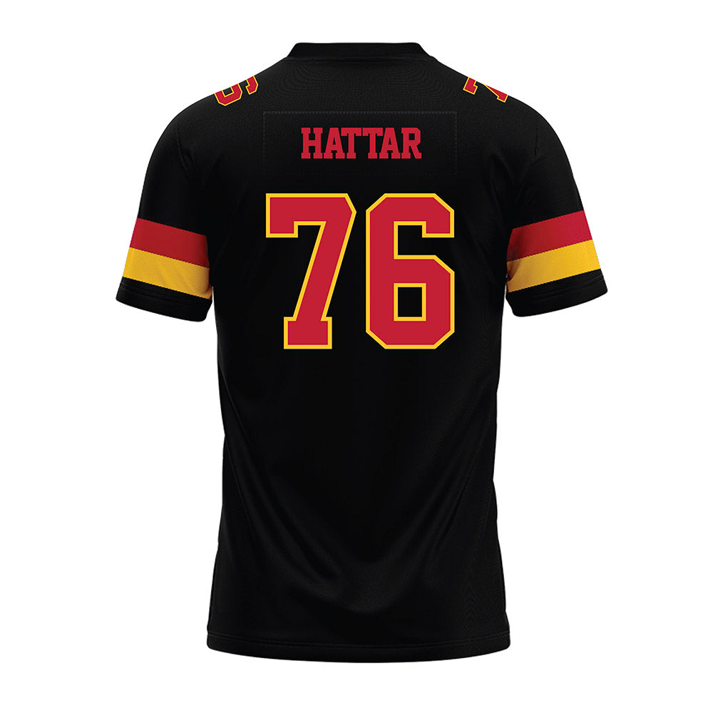 Ferris State - NCAA Football : Lawrence Hattar - Black Premium Football Jersey