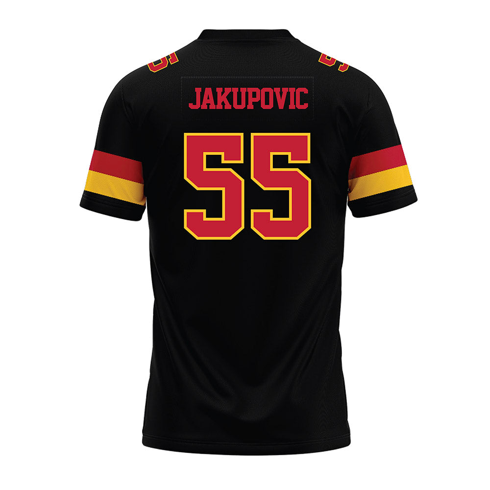 Ferris State - NCAA Football : Elmir Jakupovic - Black Premium Football Jersey-1